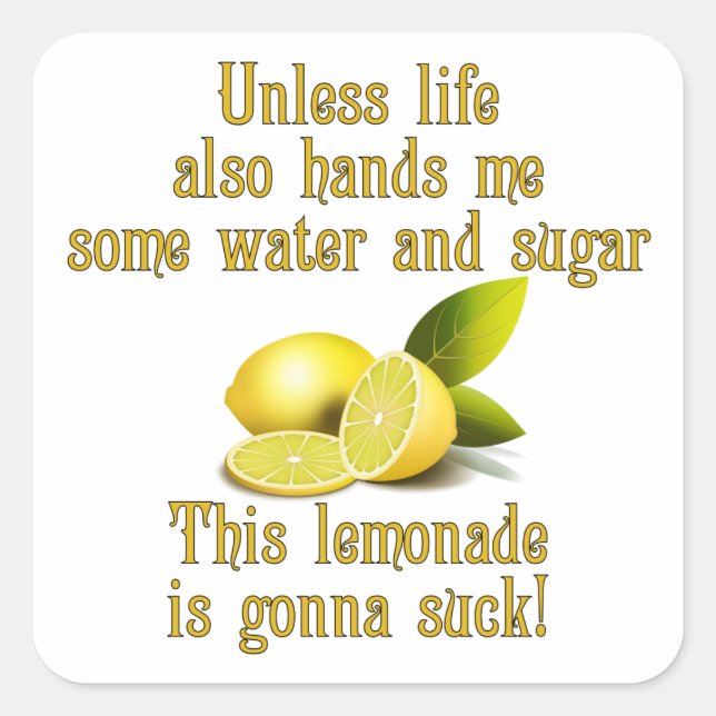 Skapar Lemonade Fyrkantigt Klistermärke (Framsida)