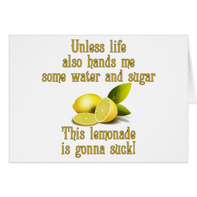 Skapar Lemonade Hälsningskort (Framsidan Horizontal)