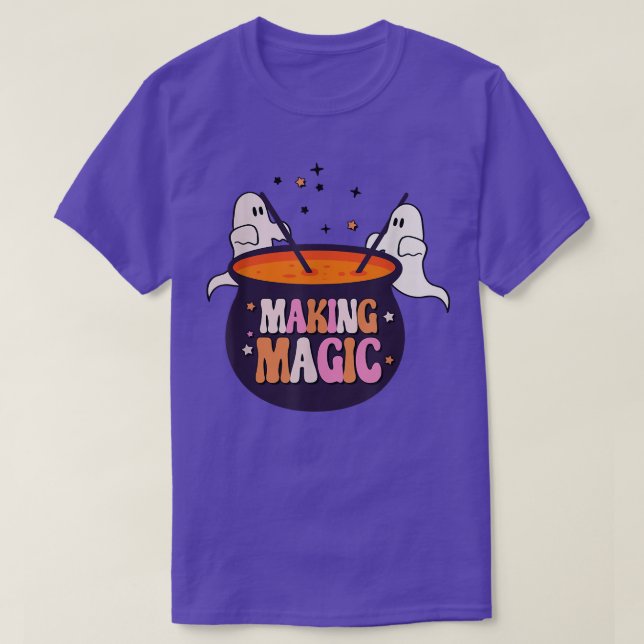 Skapar Magic Ghost Witch Witch Vibes Spooky T Shirt (Design framsida)