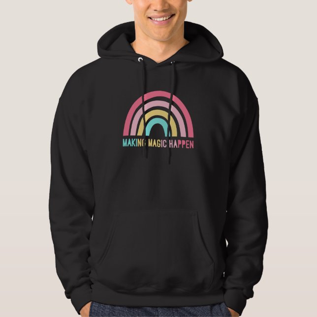 Skapar Magic Happen Hoodie (Framsida)