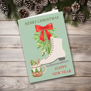 Skapar Memories Ice Skate Nostalgic-julen Helgkort