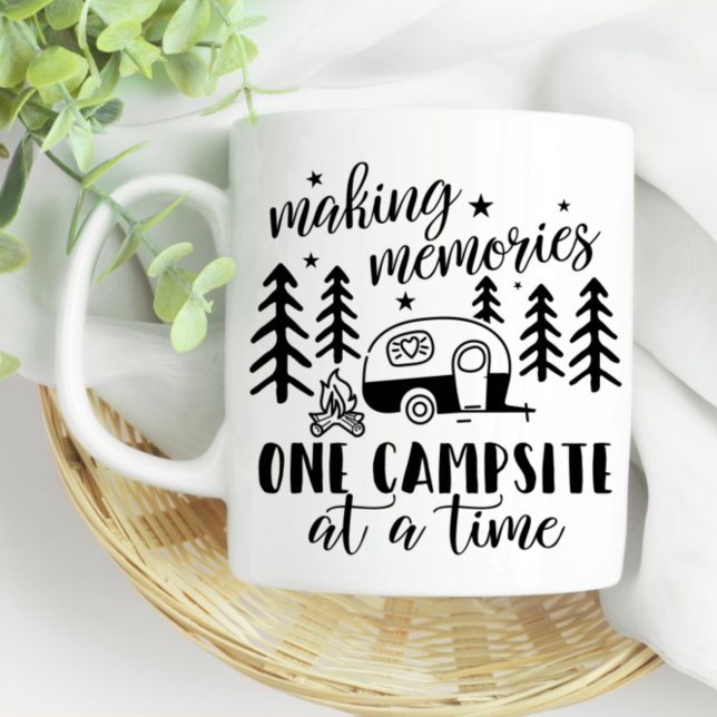 Skapar Memories Lycklig Camper Roligt, sommar Kaffemugg (Skapare uppladdad)