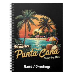 Skapar Memories Punta Cana Family Resa 2025 Anteckningsbok