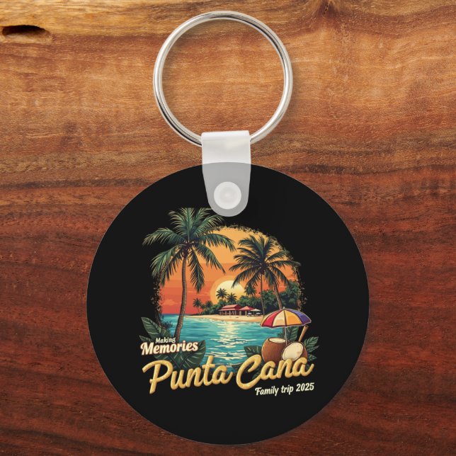 Skapar Memories Punta Cana Family Resa 2025 Nyckelring (Framsida)