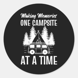 Skapar minnen en campingplats i taget runt klistermärke