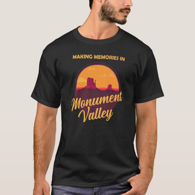 Skapar minnen i minnesvalley Travel Vacation T Shirt (Framsida)