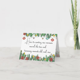 Skapar minnen runt Träd Helgkort