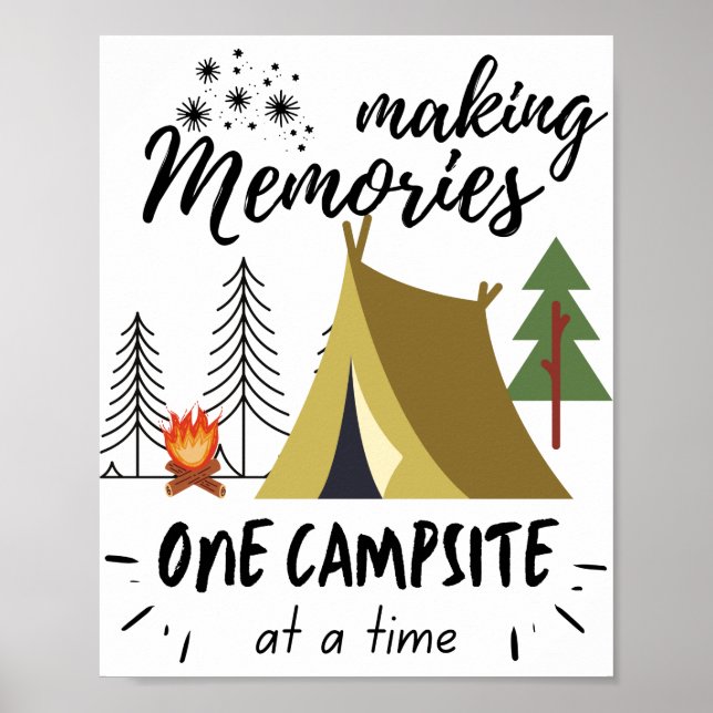 Skapar minnesplatser en campingplats i taget poster (Framsidan)