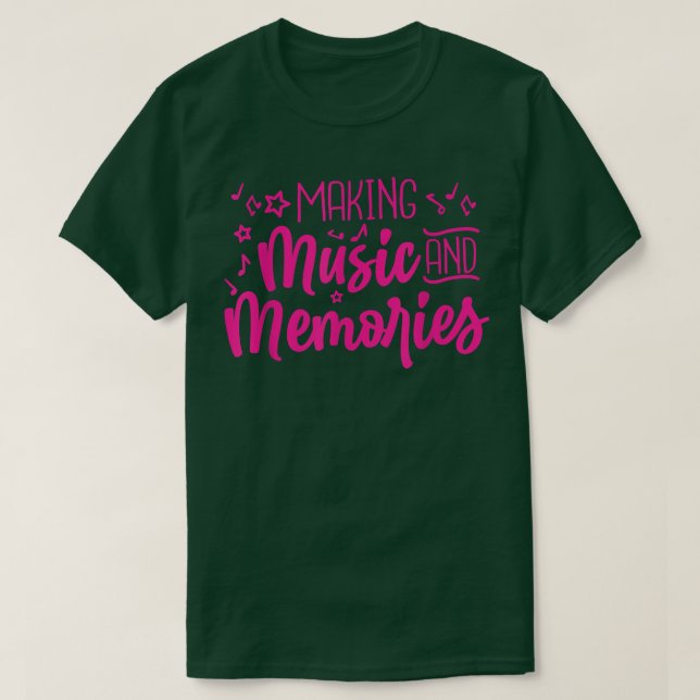 Skapar musik och minnen, markera band t shirt (Design framsida)