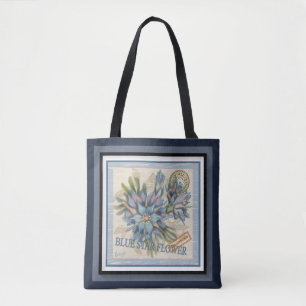 Skapar Office Blue & gula blommor Tygkasse
