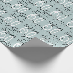 Skapar radbyte för brans födelsedagspresent med 60 presentpapper