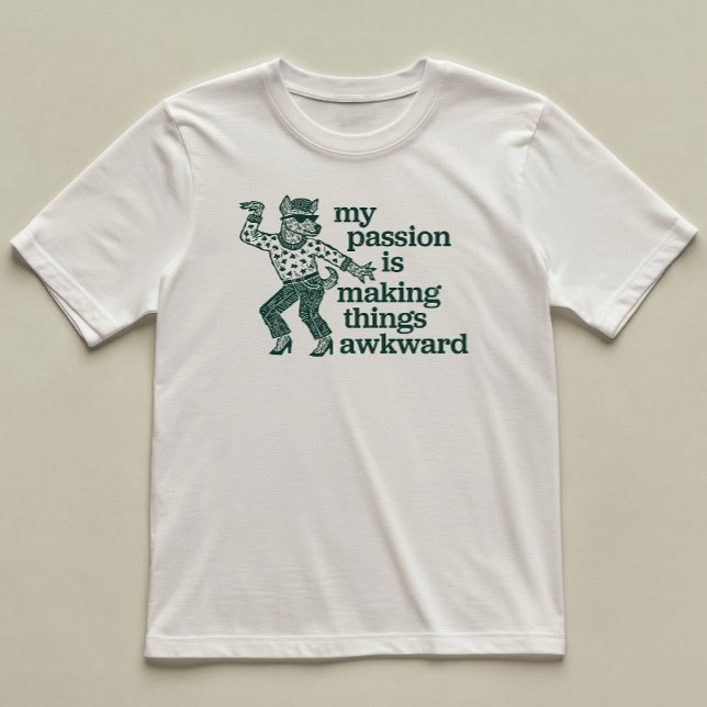 Skapar Sak Awkward Roligt Hund Dancing Illustrated T Shirt (Skapare uppladdad)