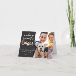 Skapar Säsonhälsningar för sprit Bright 2-foto Helgkort