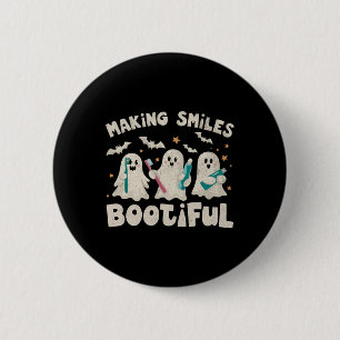 Skapar Smiles Bootiful Halloween Funny Ghost Denti Knapp
