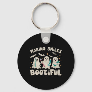 Skapar Smiles Bootiful Halloween Funny Ghost Denti Nyckelring