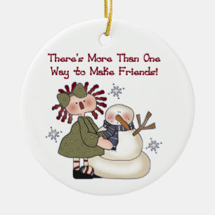 Skapar Snögubbe Friend Keepsakes Ornament