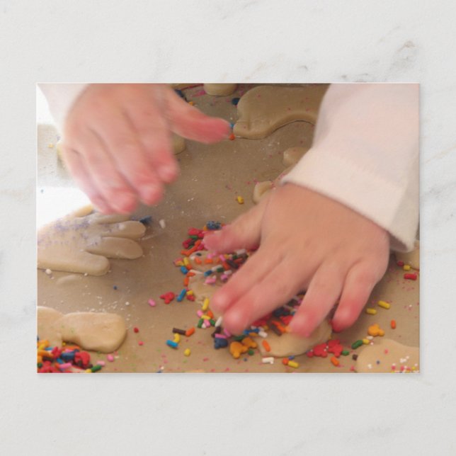 Skapar sockerkakor vykort (Framsida)