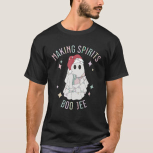 Skapar Spirits Boojee Ghost Holding Tumbler Drinki T Shirt