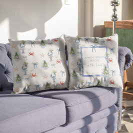 Skapar Spirits Bright Coastal jul Kudde