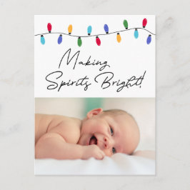 Skapar Spirits Bright Helgdag Baby Photo Vykort