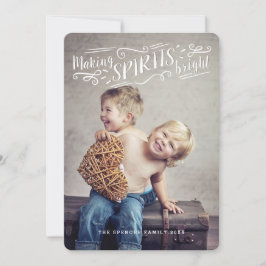 Skapar Spirits Bright Helgdag Photo Card Julkort