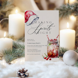 Skapar Spirits Bright Inbjudan | Roligt jul Party