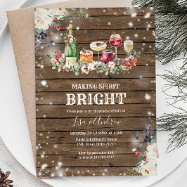 Skapar Spirits Bright jul Cocktail Party Inbjudningar