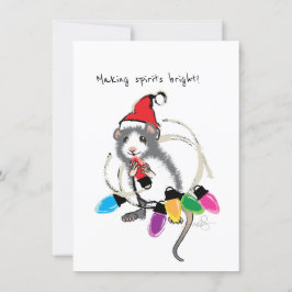 Skapar Spirits Bright jul Mouse Inbjudningar