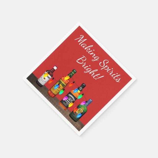 Skapar Spirits Bright jul Roligt Cocktail Party Pappersservett (Hörn)