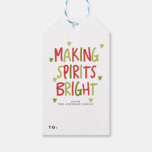 SKAPAR SPIRITS BRIGHT-juletiketter Presentetikett