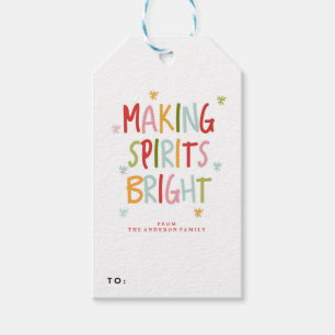 SKAPAR SPIRITS BRIGHT-juletiketter Presentetikett