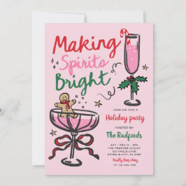 Skapar Spirits Bright Julfest jul Inbjudningar