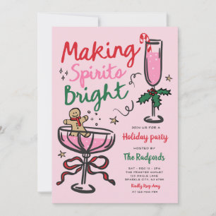 Skapar Spirits Bright Julfest jul Inbjudningar