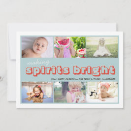 Skapar Spirits Bright Kids jul Photo Collage Julkort