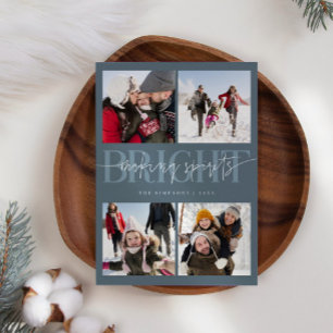 Skapar Spirits Bright Slate jul Multi Photo Julkort