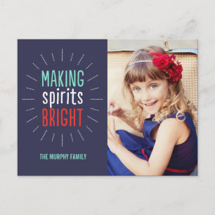 Skapar Sprid Bright Helgdag Photo Card-vykort Helg Vykort