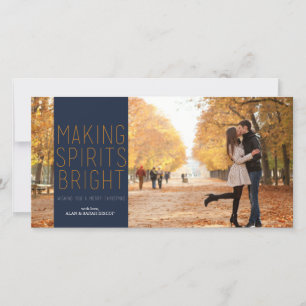 Skapar Spriits Bright - Navy and Fuschia Julkort