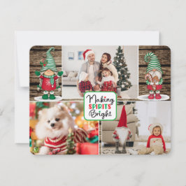 Skapar Sprit Bright Gnomes (lägg till foton) Julkort