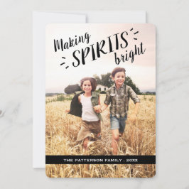 Skapar sprit Bright Hip-Helgdag-fotokort Julkort