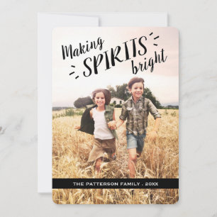 Skapar sprit Bright Hip-Helgdag-fotokort Julkort