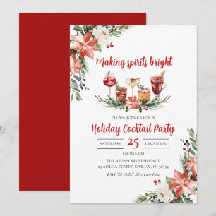 Skapar Sprit Bright Jul Party-inbjudan Inbjudningar