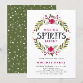 Skapar Sprit Bright Julfest-inbjudan Inbjudningar