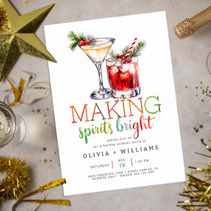 Skapar Sprit Bright Julfest-inbjudan Inbjudningar