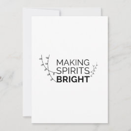 Skapar Sprit Bright - Modern Helgdag Typografi Julkort