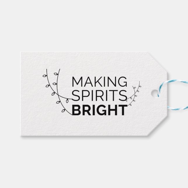 Skapar Sprit Bright - Modern Helgdag Typografi Presentetikett (Framsidan (Horisontell))