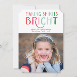 Skapar Sprit Bright Multi Färg Helgdag Photo Julkort