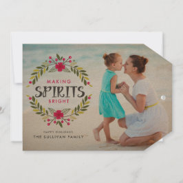 Skapar Sprit Bright WAND-julfoto Julkort