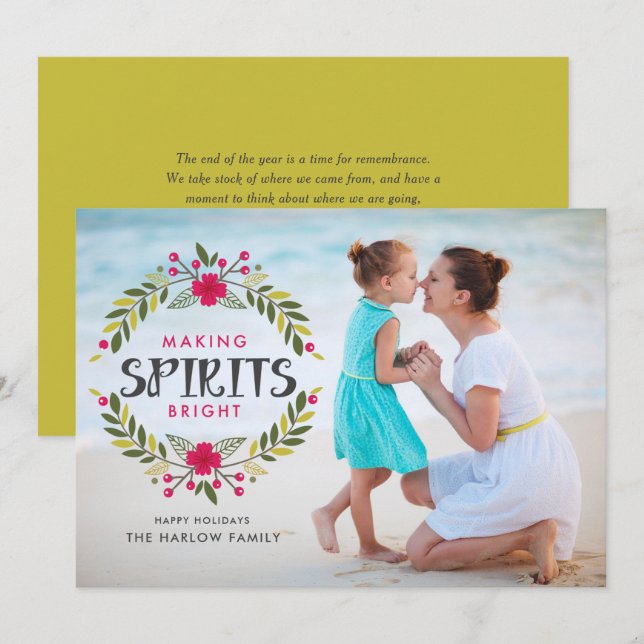 Skapar Sprit Bright WAND-julfoto Julkort (Fram/baksida)