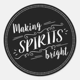 Skapar Sprit med skal för Bright Helgdag Runt Klistermärke