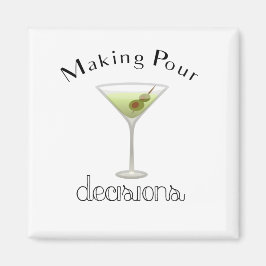 Skapar surhetsbeslut med Martini Glass Magnet